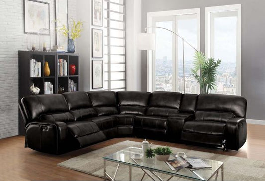 Saul Power Leather Sectional
